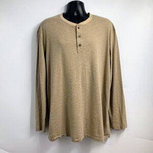 Pendleton Men's Henley Cotton Long Sleeve Pullover Striped T Shirt Size XL